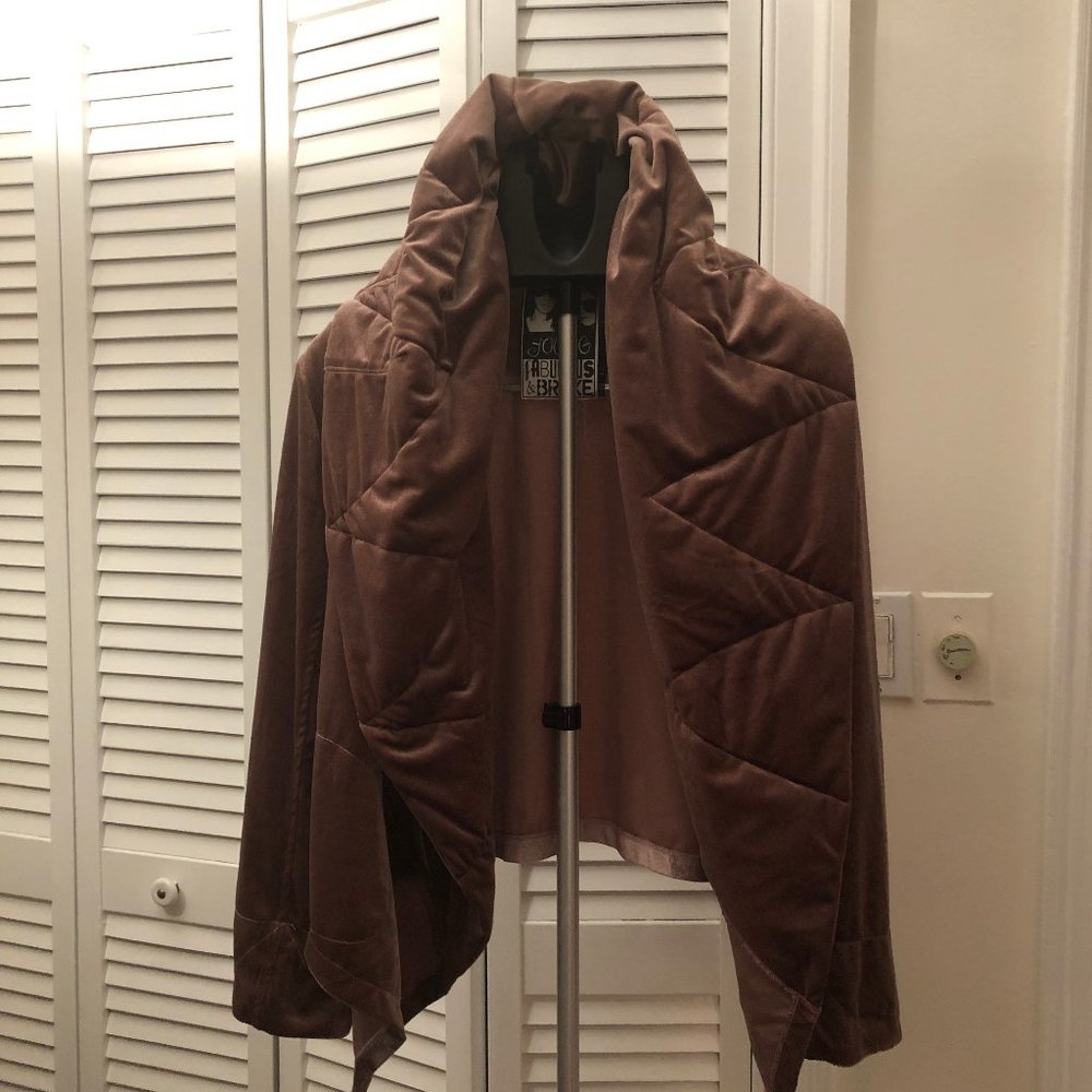 Young Fabulous & Broke Blush Pink Velvet jacket